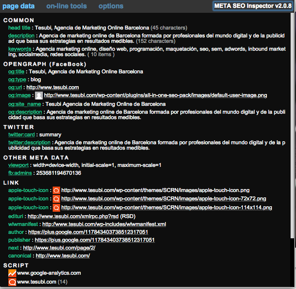 Meta SEO Inspector