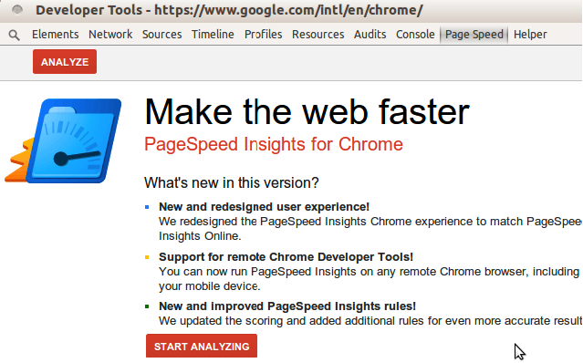 PageSpeed insights