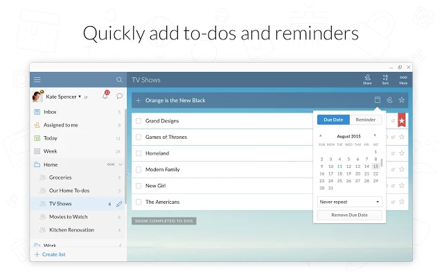 Wunderlist for Chrome