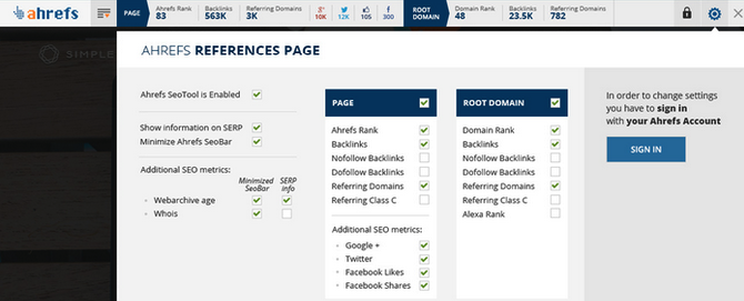 ahrefs seo toolbar
