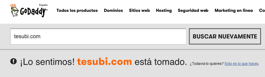 registrar dominio en Go Daddy