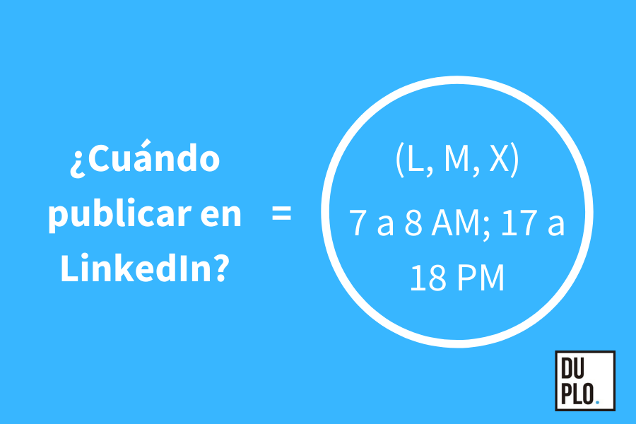 Cuando publicar en linekdin