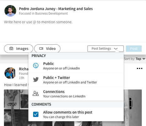como publicar linkedin